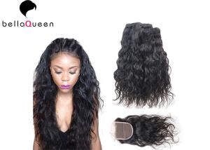 China Full Cuticle Brazilian Natural Black 7A Virgin Hair 4*4 lace closure wholesale