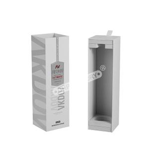 China White Paper Cardboard Wine Drawer Box With Metal Plate Logo wholesale