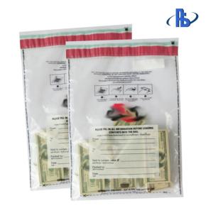 China Tear Proof Tamper Evident Security Bags With Crafted Writing Area wholesale