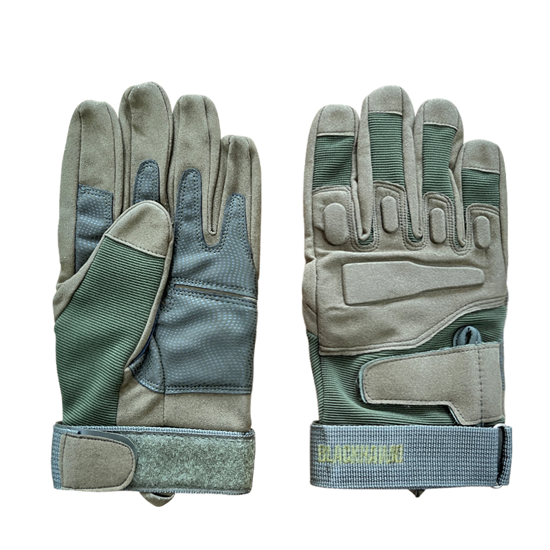 Blue Half Finger Hiking Gloves with Breathable and Weather-Resistant Design