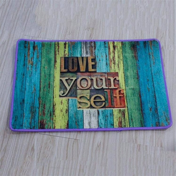 Water washable printed Polyester logo doormat