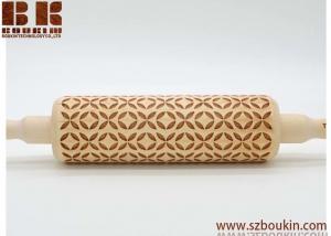 Eco-friendly handcrafted pattern customized child's wooden rolling pin
