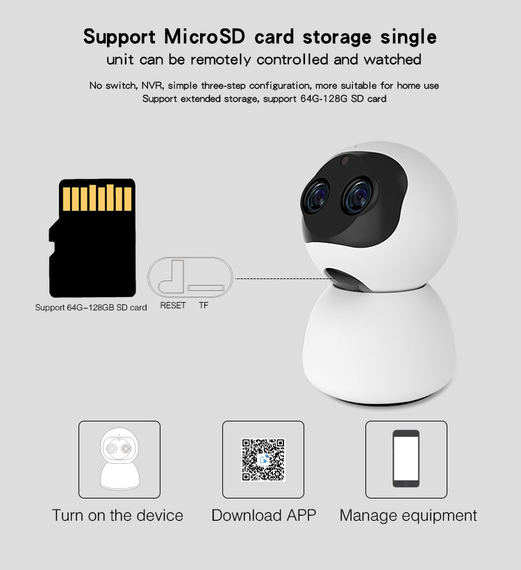 Glomarket 2K Ultra-clear Motion Detection Smart Indoor Pan/Tilt Home Wifi Smart Home Camera Security Wireless Camera