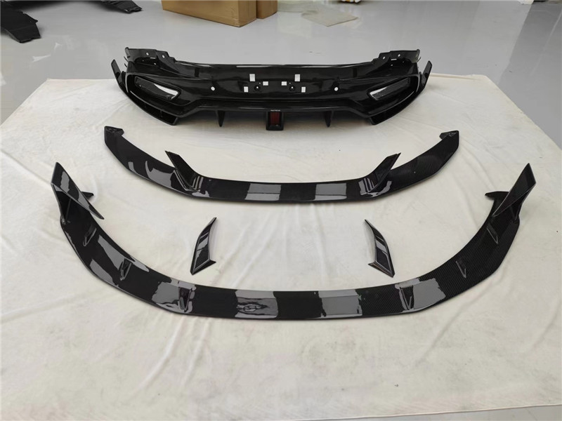 For Aston Martin DB11 Carbon Fibre Body Kit DB11 Upgraded PK Style Carbon Fiber Front Lip Diffuser Spoiler Hood