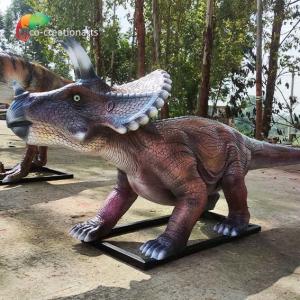 China Outdoor Playground Fiberglass Animatronic Dinosaur Triceratops Water Repellent wholesale