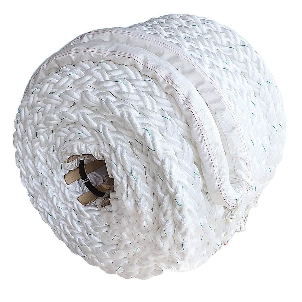 High Strength Marine Nylon 8 Strand Mooring Rope Braided 48mm
