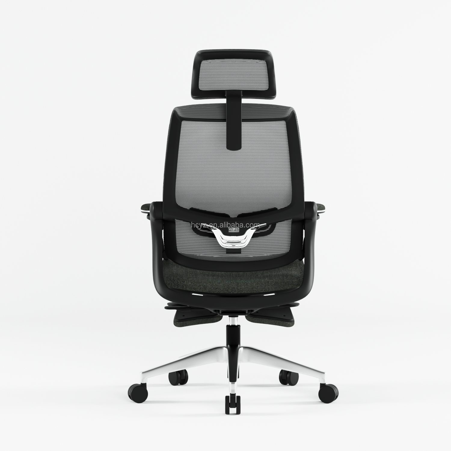 High Back Swivel Mesh Chair Ergonomic Executive Reclining Office Chair with Footrest