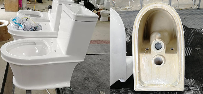 Ceramic Bathroom Toilet Bowl , 700x385x745mm One Piece Toilet Sink Combo