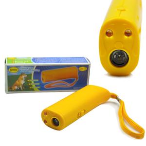 China Yellow 3 In 1 Anti Barking 9 Volt Ultrasonic Pet Trainer wholesale