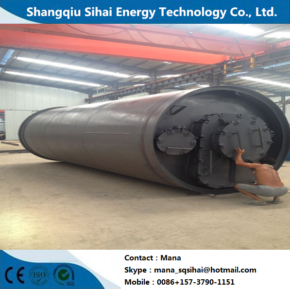 8-10Tons Daily Capacity Waste Tire Pyrolysis Machine 2200*6600mm
