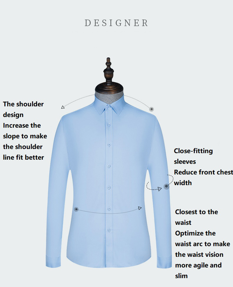 Breathable Material Advantage 2021 Cotton/Bamboo Fiber Long Sleeve Dress Shirt For Men