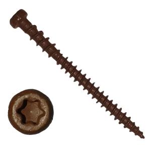 China Deck screw torx outside black brown coated 3&quot; 76 mm square head outdoor stainless steel wood deck screw wholesale