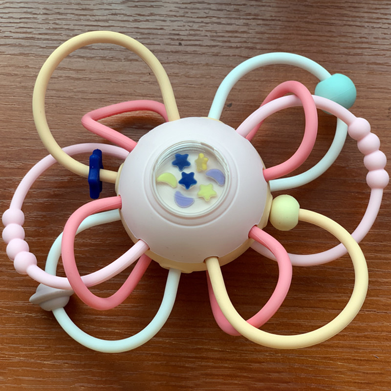 Children'S Food Grade Silicone Early Education Toys Baby Teeth Grinding Sticks Exercise Speaking Puzzle Toys