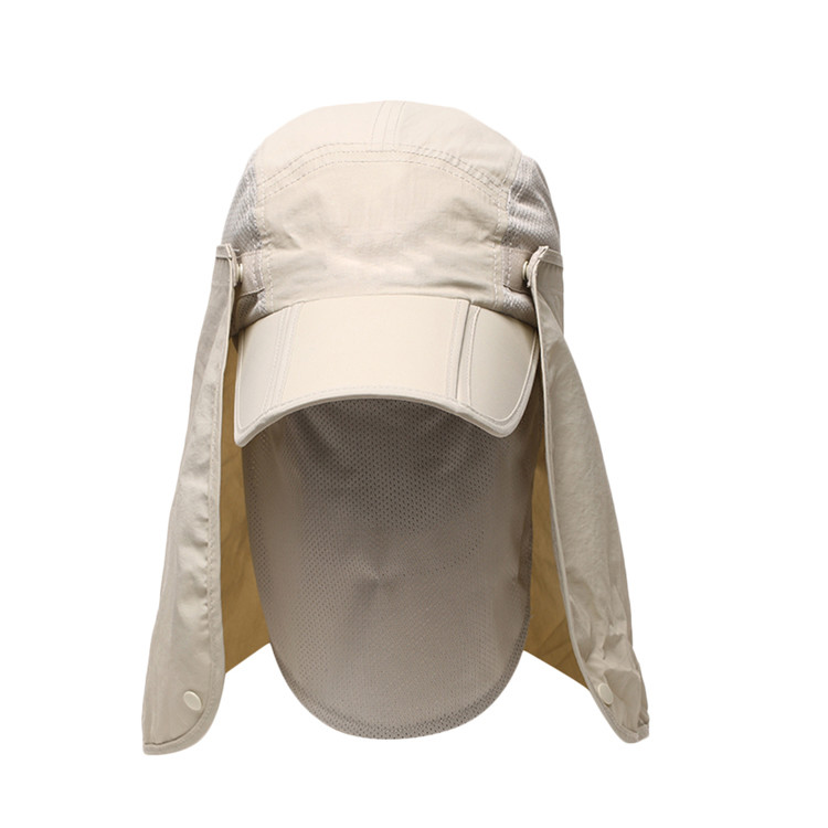 Men Women SPF 50+ UV Protection Safari Sun Hat with Adjustable Straps 100%ployester black