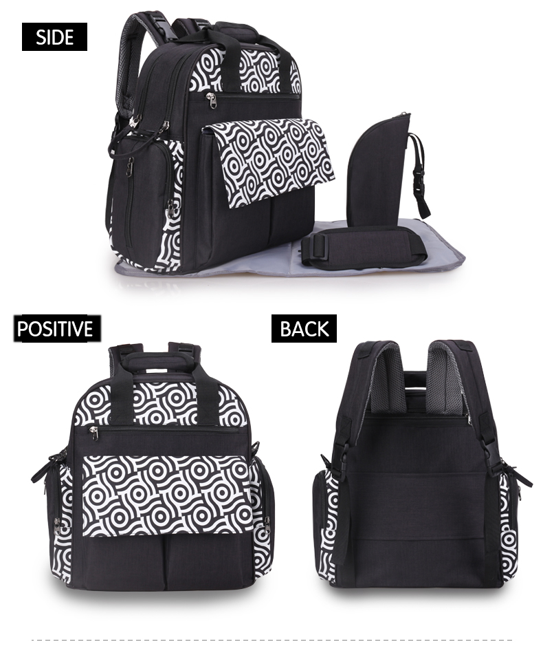 Large Capacity Maternity Mummy Diaper Bag Multi-functional Travel Backpack with Stroller Strap with Changing Station