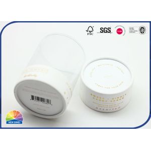 Cylinder Printed Paper Lid Visible Plastic Tube Wedding Candies Package