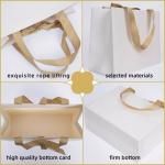 Craft Customized Size White Black Luxury Gift Shopping Jewelry Paper Bag With