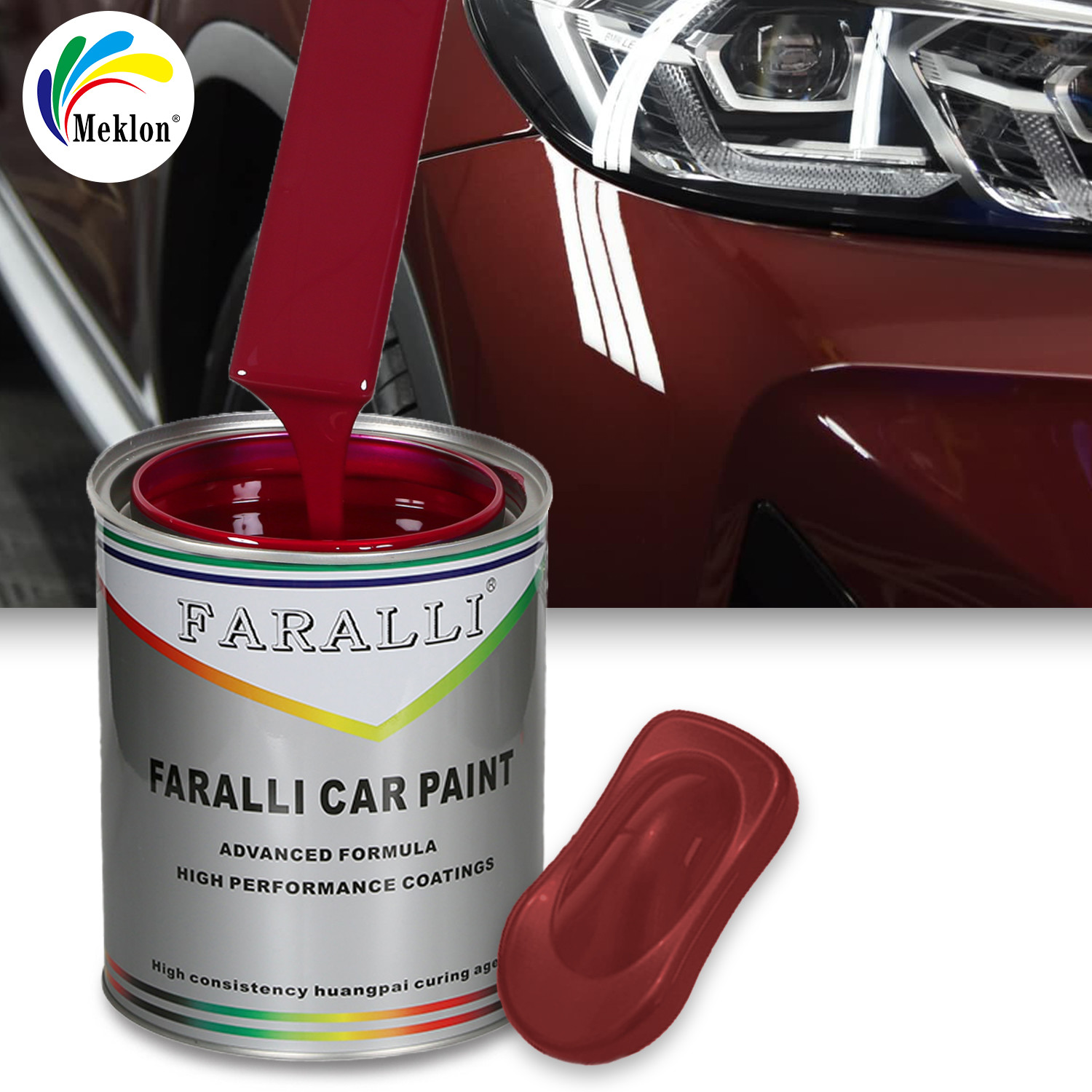 Wholesale Red High Performance Automotive Auto Refinish Repair Coating Car Paint Cooper Powder Car Paint Drying Time 2-3 Hours