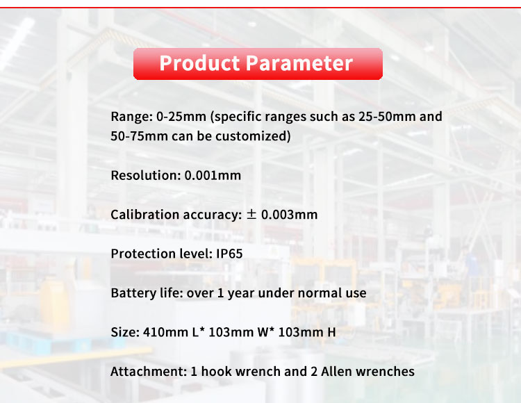 UBDD-001 Displacement Sensor Calibrator Portable Digital LED Display Micrometer