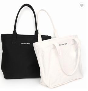 China Recycled 10oz 12oz White Black Canvas Tote Bag Organic Cotton for Women wholesale