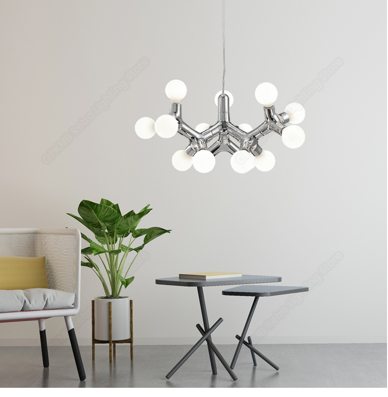Nordic Copper Chandelier For Dinning Room Modern Living Room Glass Chandelier(WH-MI-444)