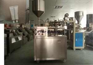 China 1.8Kw Aluminum Tube Sealing Machine , 0.2CBM/min 1PH Ointment Tube Filling Machine wholesale