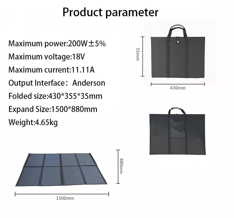 Panel Solar Faltbare Portatil 60W100w120W150W Folding Portable