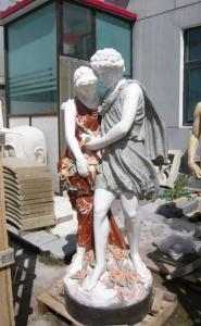 China Two person marble sculptures in Natural stone wholesale