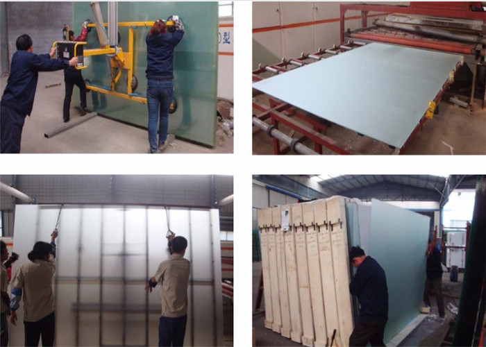4mm - 19mm Thickness Clear Frosted Glass , Tinted / Colored Frosted Glass