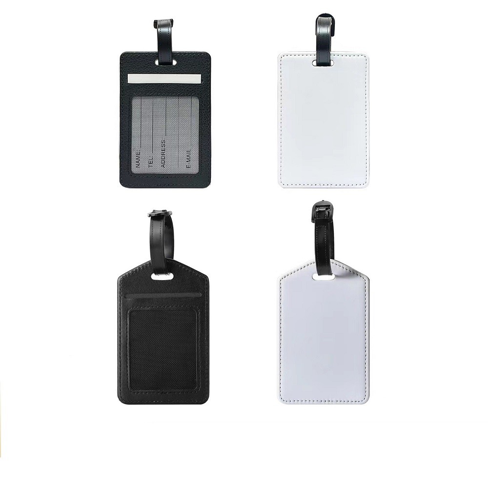 Round Shape Sublimation Leather Luggage Tag Custom Sublimation Pendants For Sublimation Photo Printing