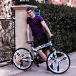 Customized 20 24 26 Inch Full Suspension Folding Bike with Connected Gearshift