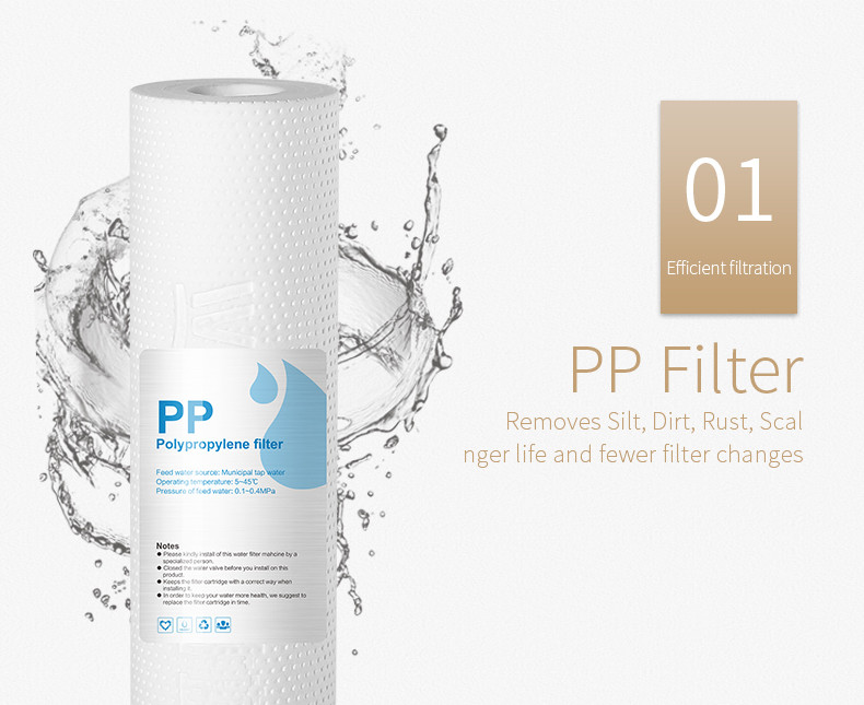 50 GPD Reverse Osmosis Drinking Water Filter Machine / RO Purifier For Home