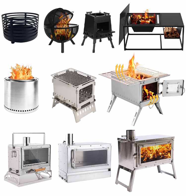 Stainless Steel Portable Foldable Heating Camp Stove for Outdoor Camping Graden Sets