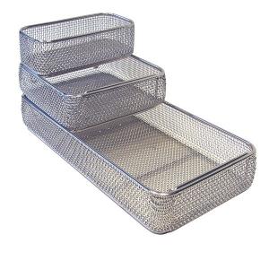 China Medical Surgical Rigid Sterilization Containers , Stainless Steel Wire Mesh Trays wholesale