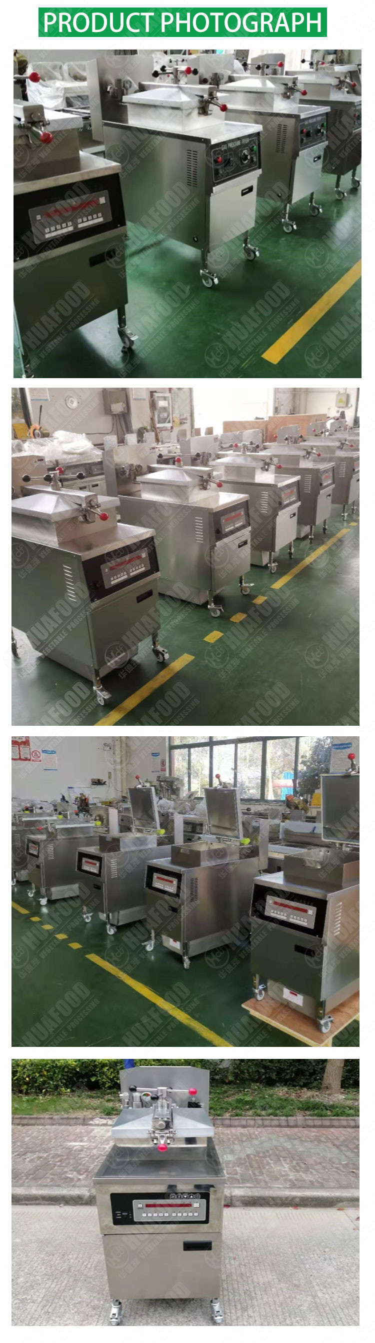 KFC Fast Food Gas Dual Purpose Automatic Fryer Machine Chicken Pressure Fryer