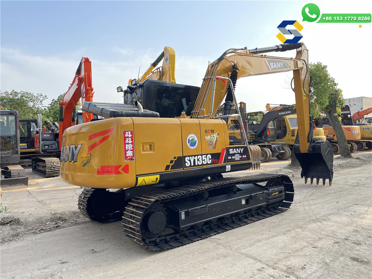 Used SANY Sy135CPro Excavator with Nice Condition China Original Machine Core Components Include Motor and Gearbox