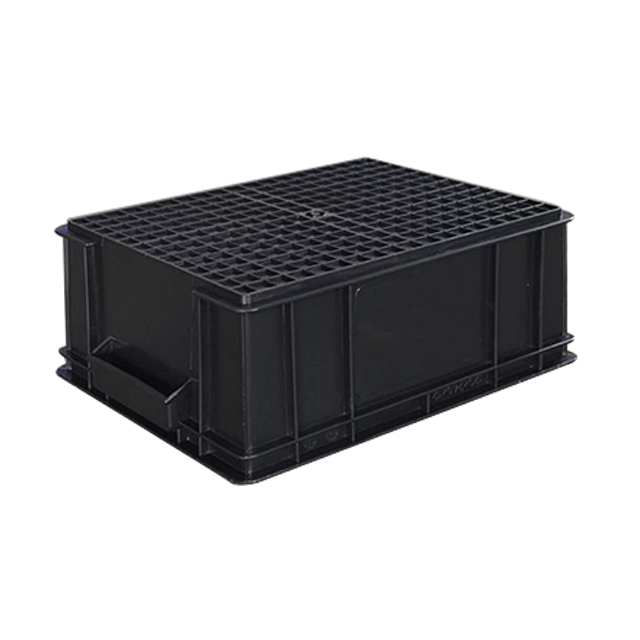 Black Conductive Glossy Lamination ESD Packing Box For Electronics