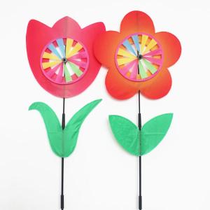 China Spring seasonal windmill yard stake tulip and flower wholesale