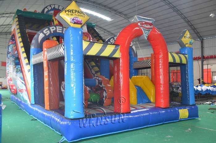 McQueen Inflatable Dry Slide For Adults / Children Customized Size Available
