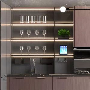 China American Modern Luxury Stainless Steel Kitchen Cabinets Modular Accessories on sale