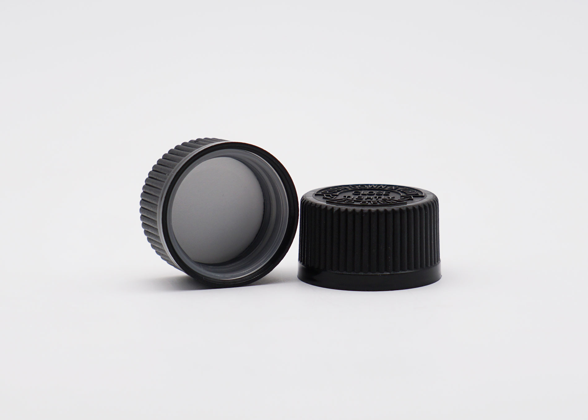24mm PP Pressure Child Proof Bottle Caps Ribbed Surface Design