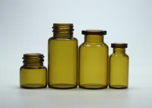 China 1-30ml Amber / Brown Pharmacy Little Liquid Tubular Glass Bottle Vial wholesale