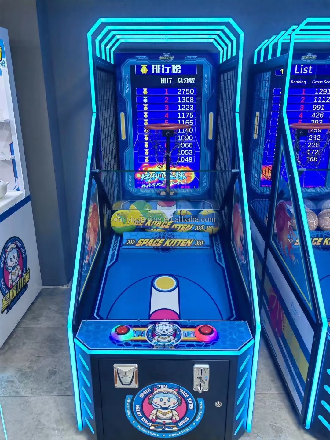Amusement Center Street Hoop Arcade Basketball Machine 42inch Customized