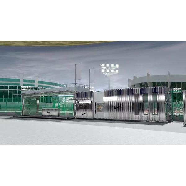 Prefabricated Expandable Shipping Container House Commercial Display Cabinet