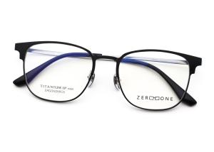 China Pure Titanium Aluminum Glasses Frame Clip-On Black Business Glasses wholesale