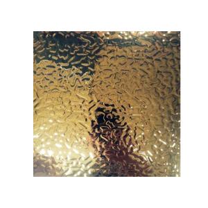 China 304 316L Water Ripple Stainless Steel Sheet 0.15mm Rose Gold Color Decorative Alloy Plate wholesale
