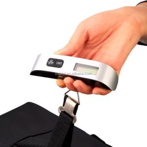 Green Backlight Battery-Powered Digital Luggage Scale with Temperature Function