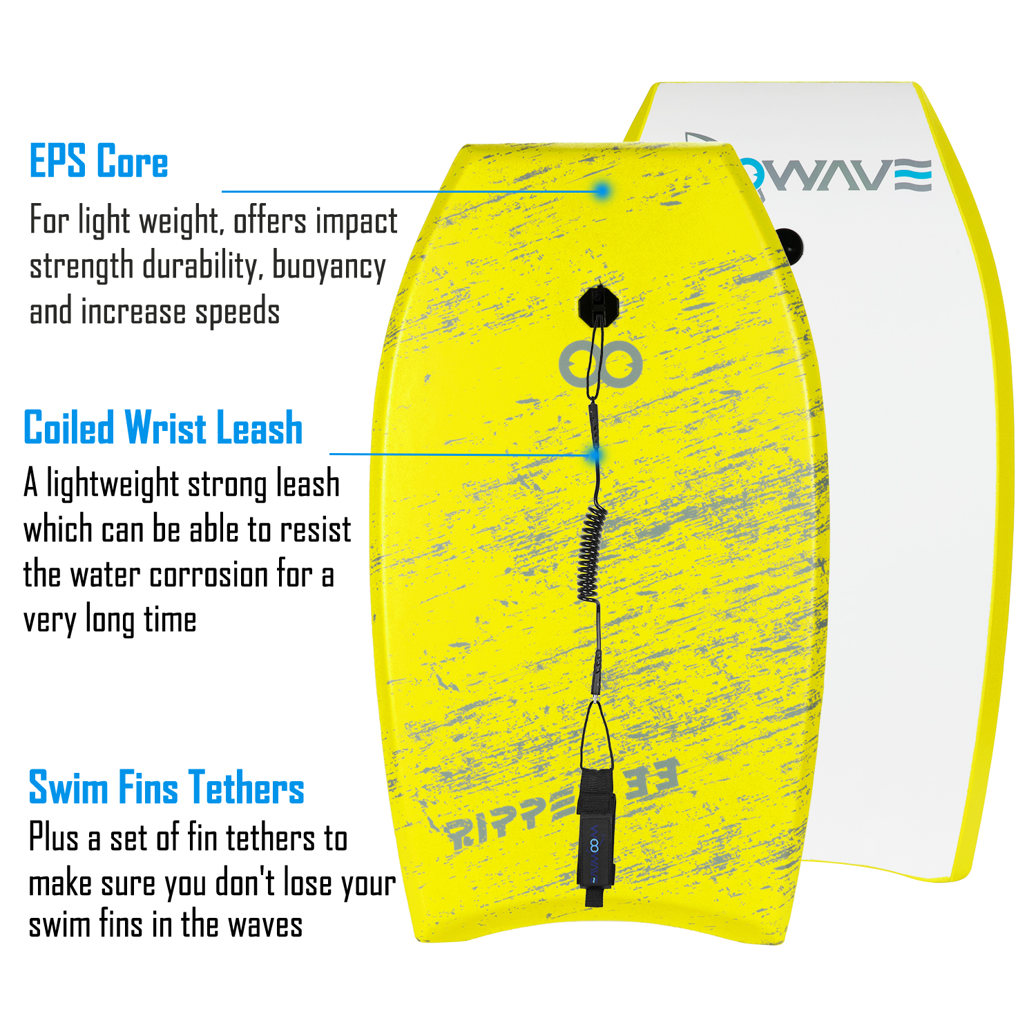 EPS Bodyboards for Water Sports Rider Weight 120-188lbs 55kg-85kg Professional Design