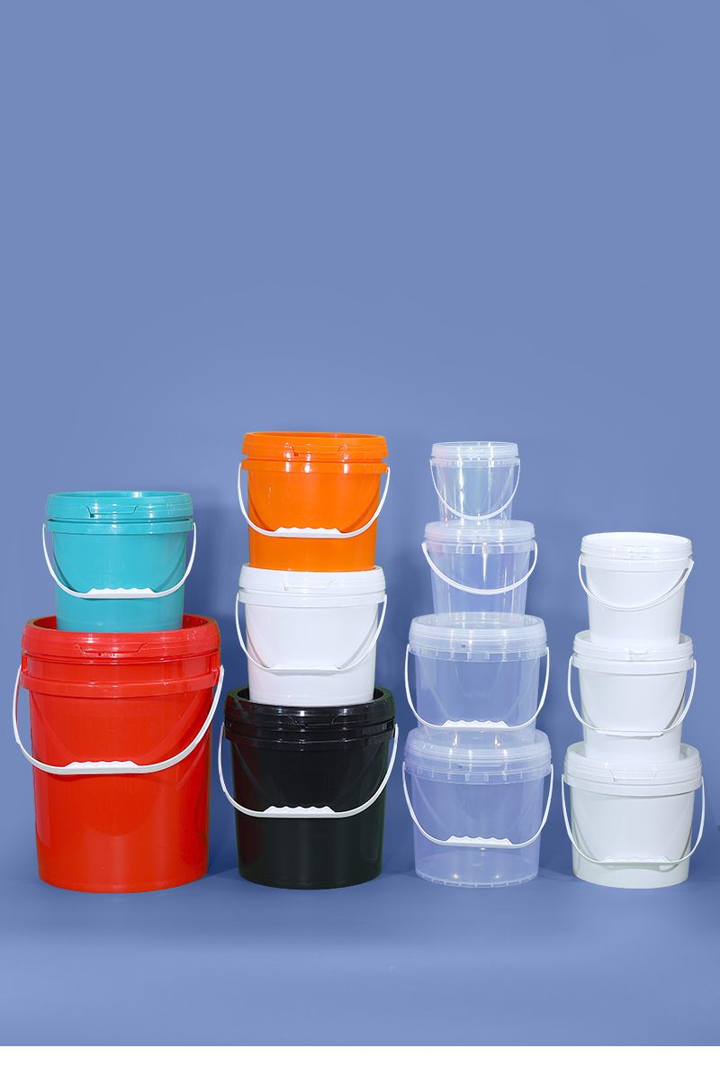 liquid fertilizer PP Round Plastic Bucket With Lid Handle Printing with Heat Transfer