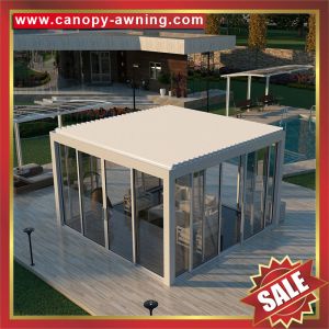 China outdoor backyard Modern Aluminium Opening louvered shutter Roof Pergola gazebo shelter for sale wholesale